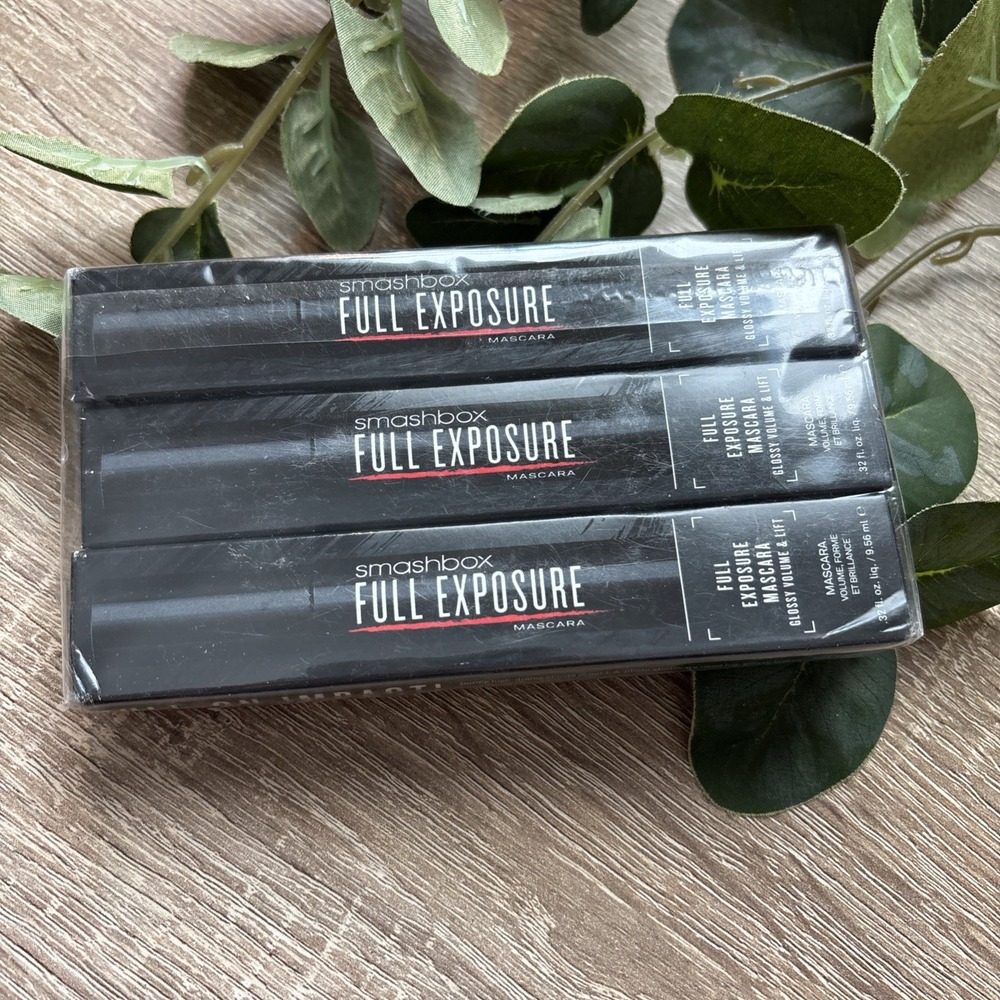 LOT OF 3 Smashbox Full Exposure Mascara Jet Black 0.32 Ounce NEW
